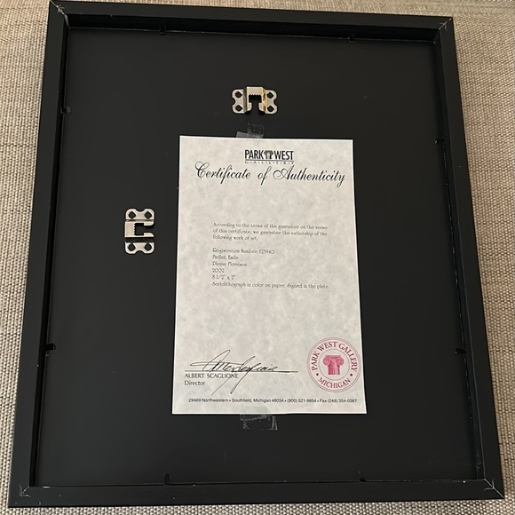 Signed serio-lithograph titled "Pleine Floraison" by Emile Bellet framed 2002 - Picture 5 of 8